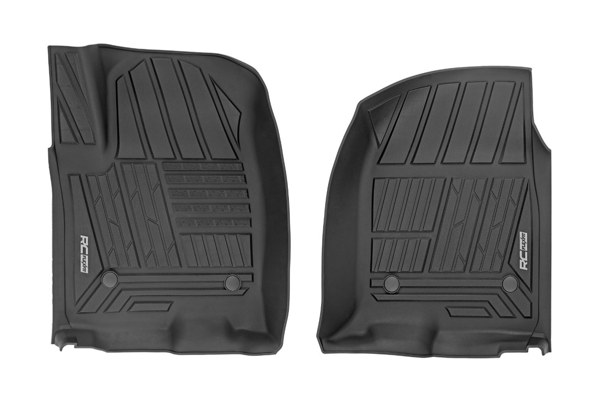 Chevrolet Silverado 1500 Flex-Fit Floor Mats - Front - Rough Country - Bucket - '19-'24
